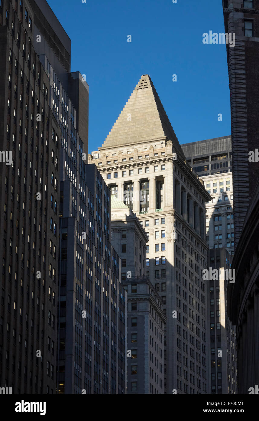 14 Wall Street, una vecchia New York Financial District grattacielo Foto Stock