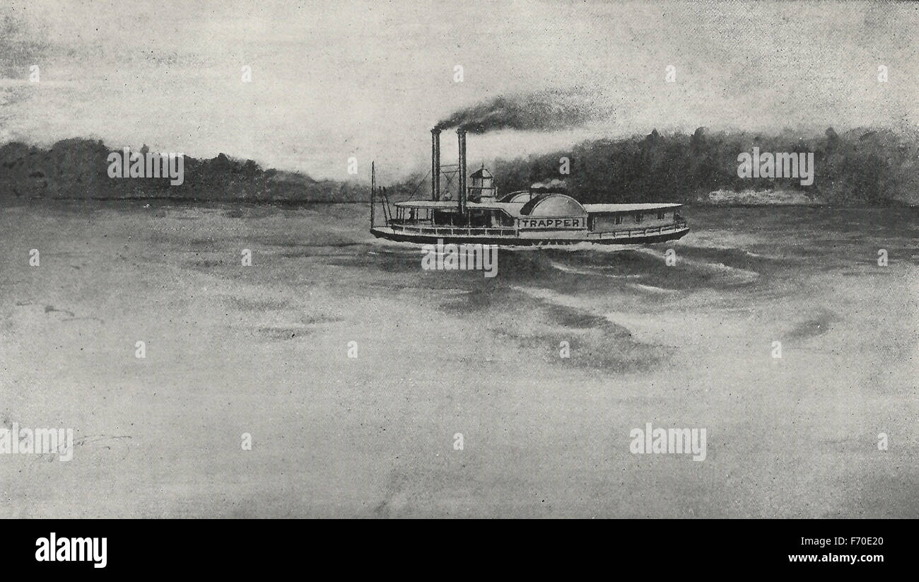Tipo di Fiume Missouri Steamboat prima del 1840 Foto Stock