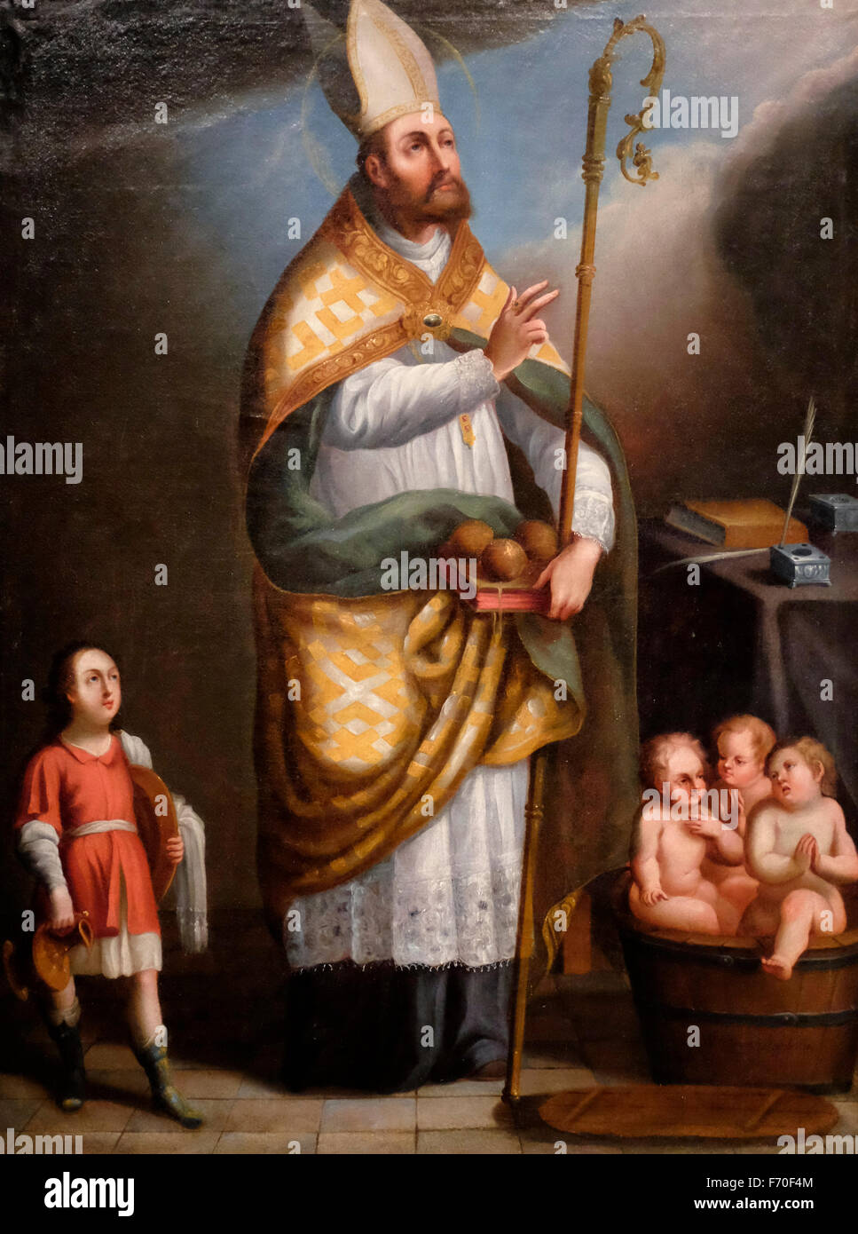 San Nicola di Bari - Pedro Calderon - 1720 - Messico Foto Stock