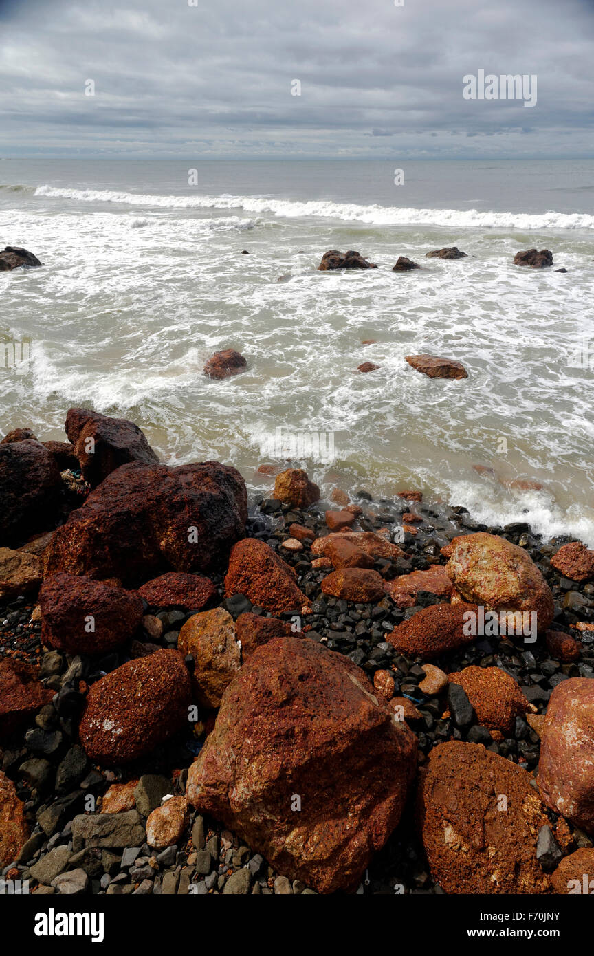 Spiaggia, kunkeshwar sindhudurg, Maharashtra, India, Asia Foto Stock