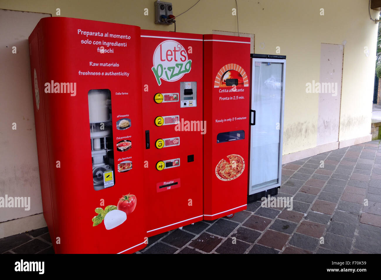 Pizza vending machine Foto Stock
