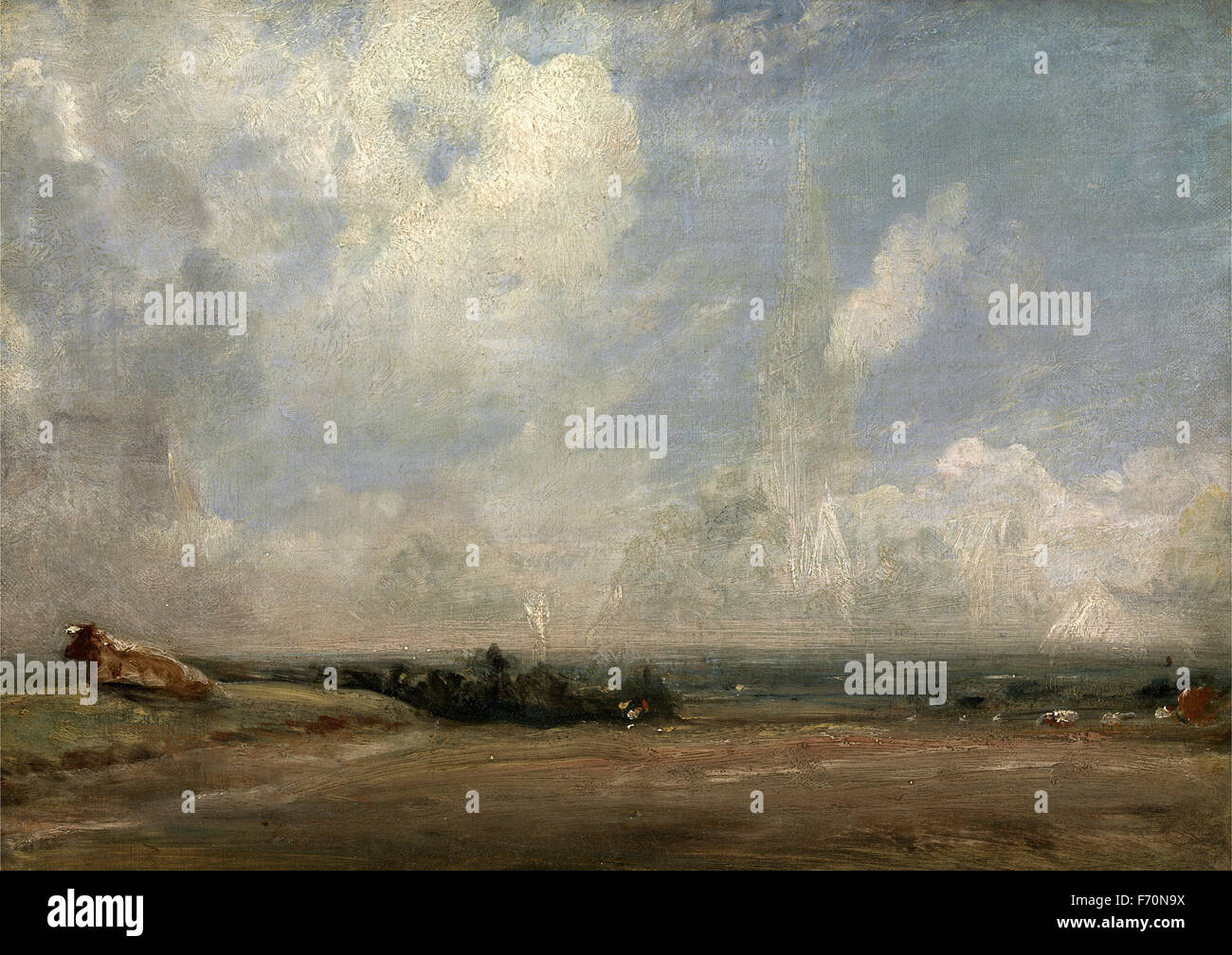 John Constable - Una vista da Hampstead Heath Foto Stock