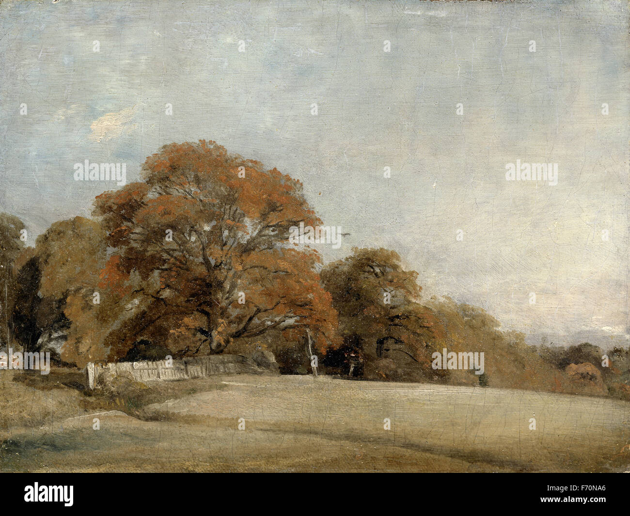 John Constable - un paesaggio autunnale a East Bergholt Foto Stock