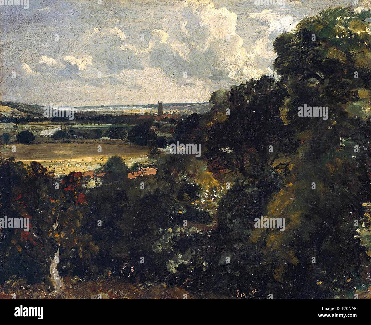 John Constable - Dedham e dal vicino a Gun Hill, Langham Foto Stock