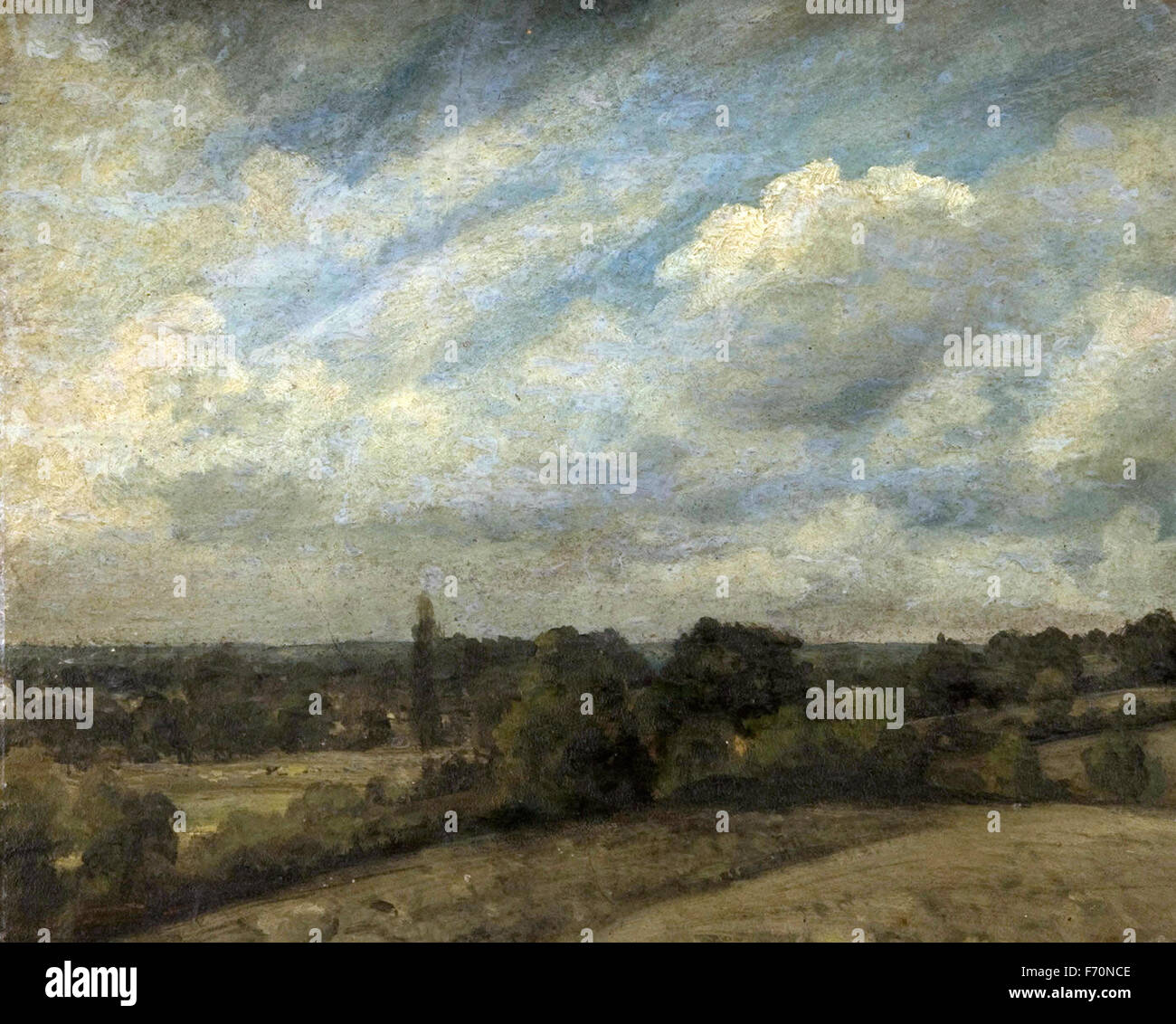 John Constable - Paesaggio (eventualmente lo Stour valley). Foto Stock
