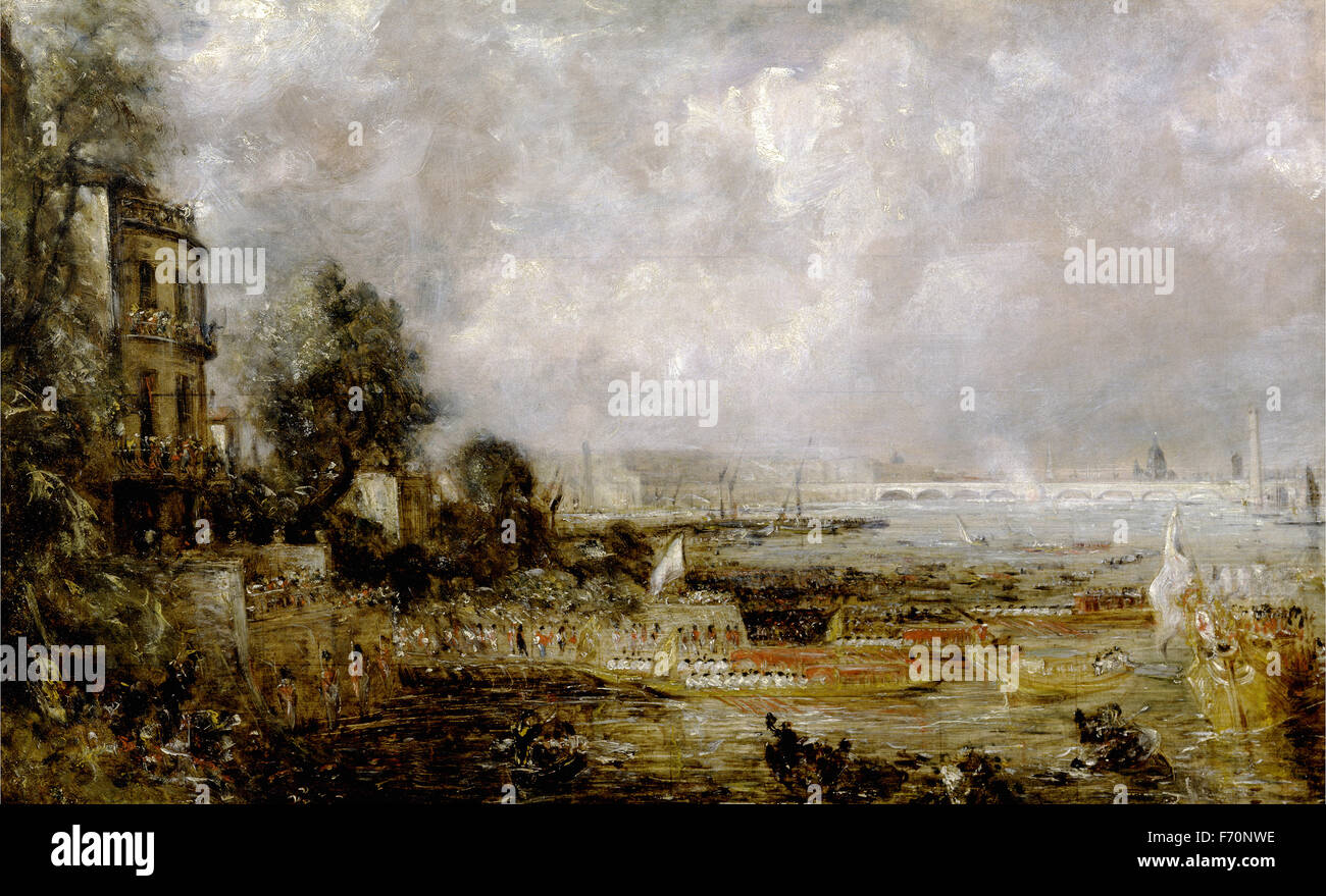 John Constable - l apertura del ponte di Waterloo Foto Stock