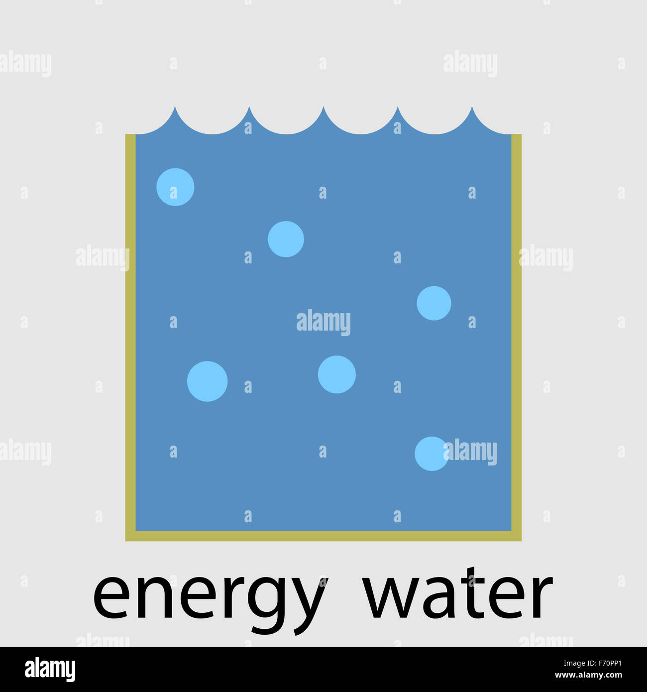 Energia idrica icona design piatto concetto. Ecologia Ambiente, natura di innovazione di risorse di emissione. Vector art design abstract unus Foto Stock