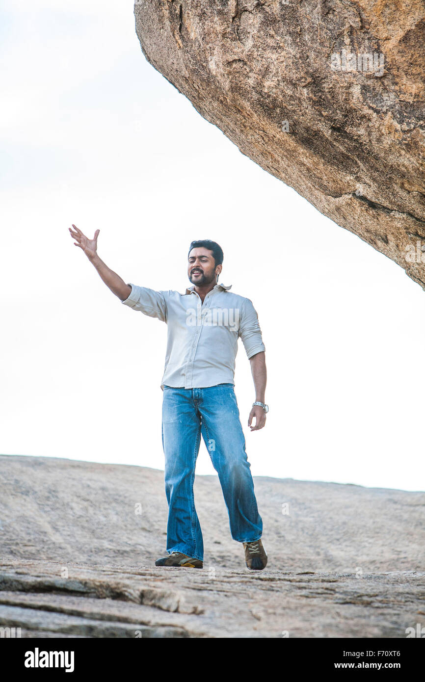 Indian film attore suriya, Chennai, Tamilnadu, India, Asia Foto Stock