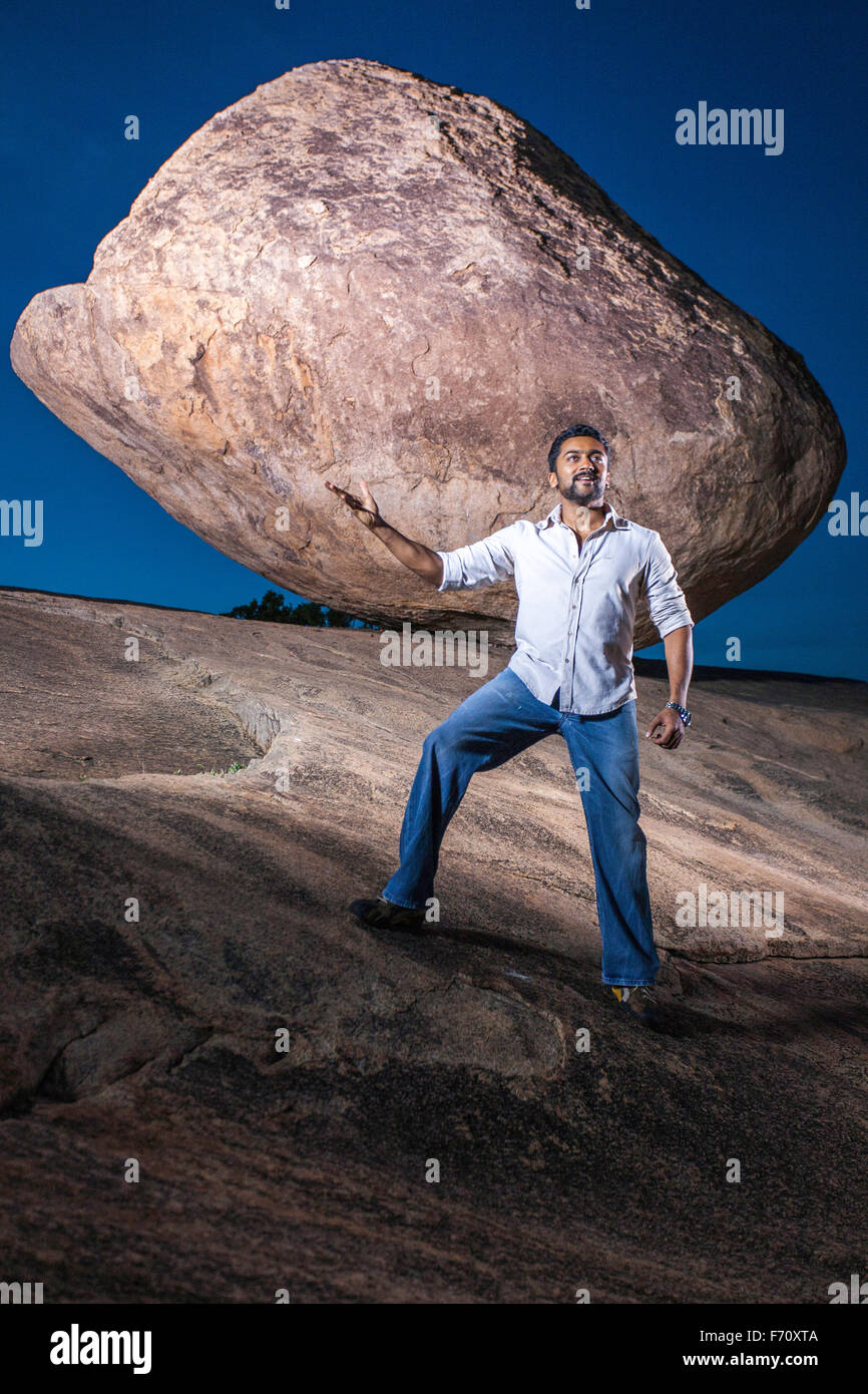 Indian film attore suriya, Chennai, Tamilnadu, India, Asia Foto Stock