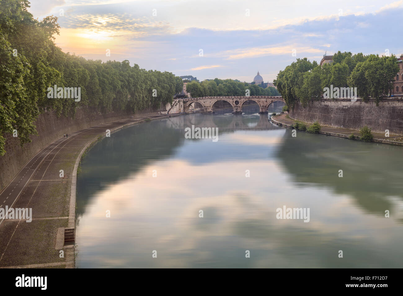 Ponte Sisto ponte di Roma Foto Stock