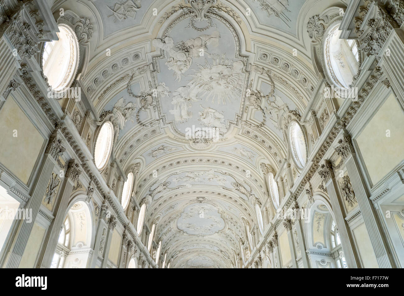 L'Italia, Venaria, Royal Palace, la Grande Galleria Foto Stock