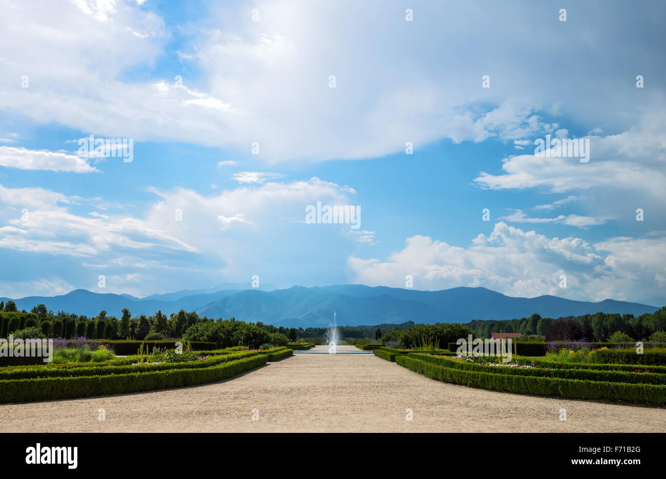 L'Italia, Venaria, Royal Palace, la vista del parco Foto Stock