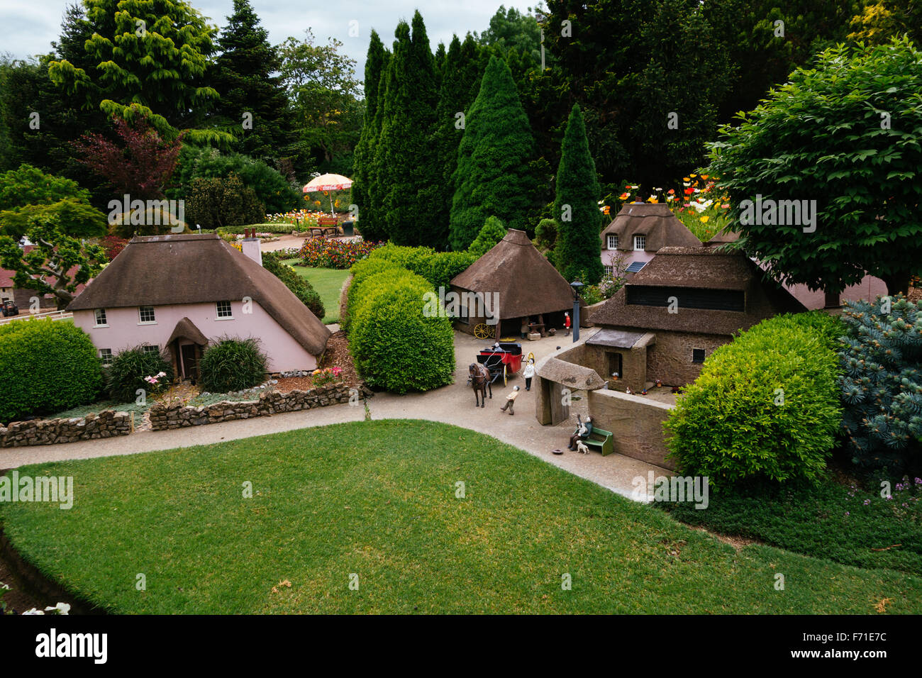 Villaggio di Cockington replica in miniatura Foto Stock