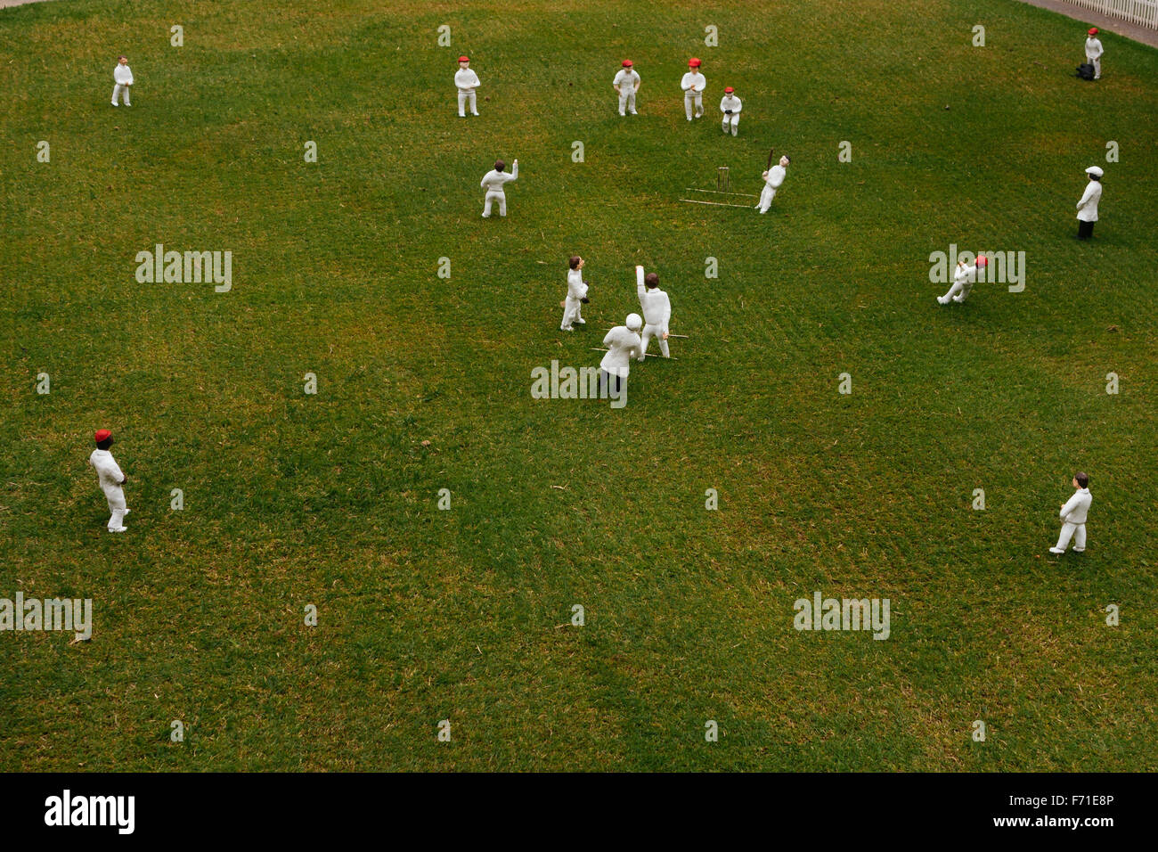 Campo da Cricket miniatura Foto Stock