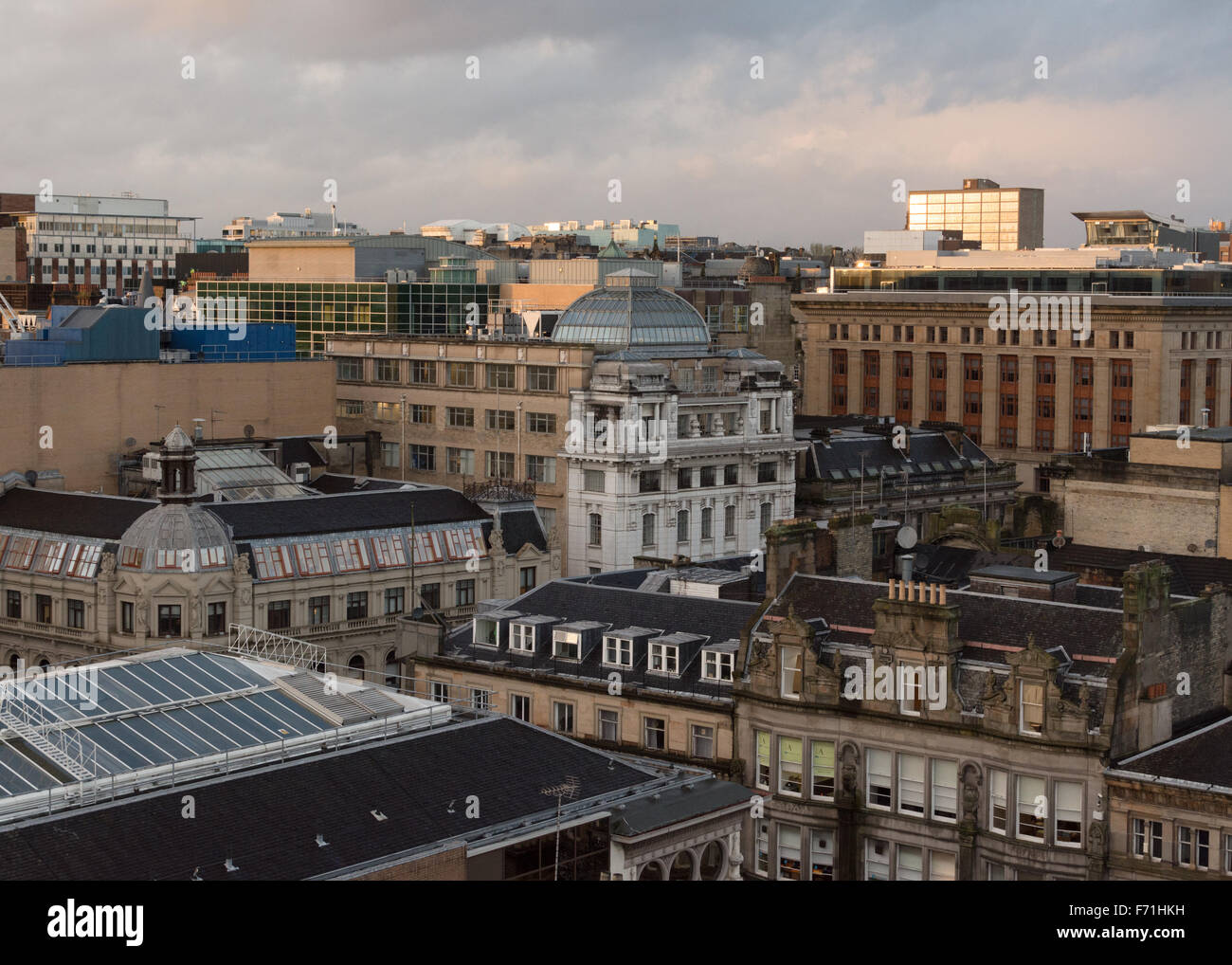 Glasgow city centre - Vista dal 'Faro' Foto Stock