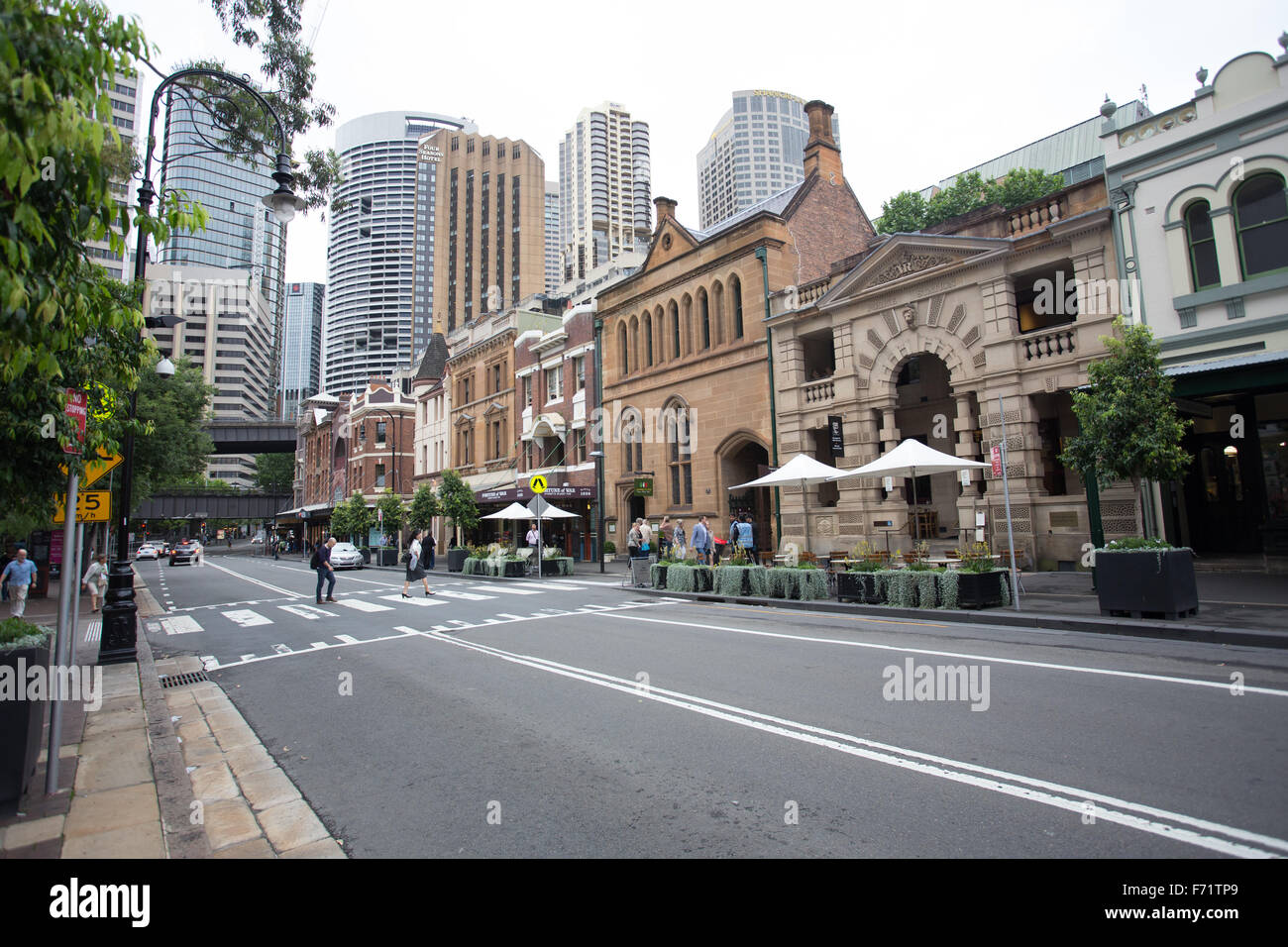 Svuotare George Street Sydney Foto Stock