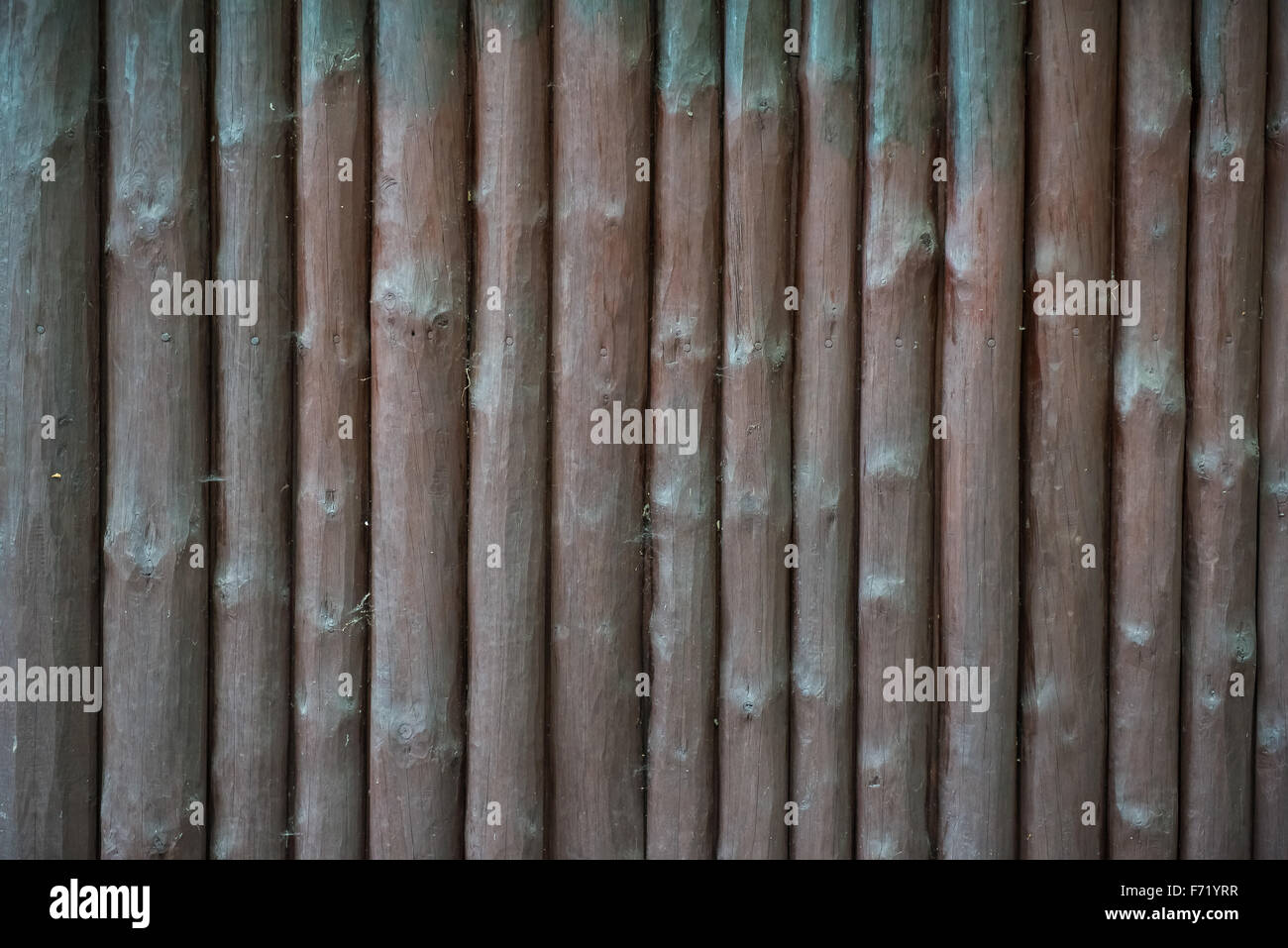 Bacground di legno. Brown travi verticali Foto Stock