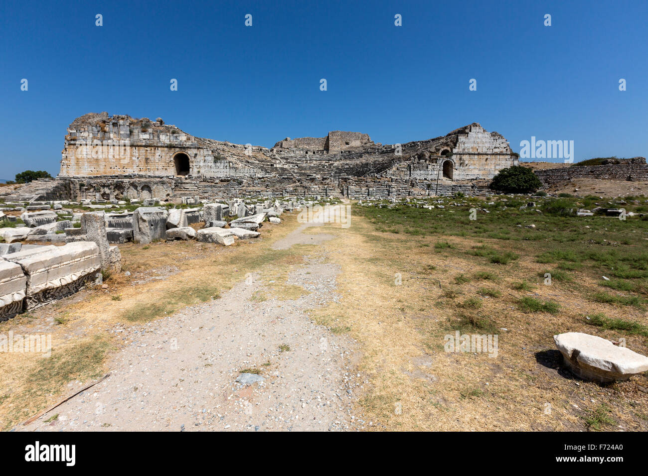 Il teatro di Mileto, Mileto antica città greca sulla costa occidentale dell'Anatolia, Foto Stock