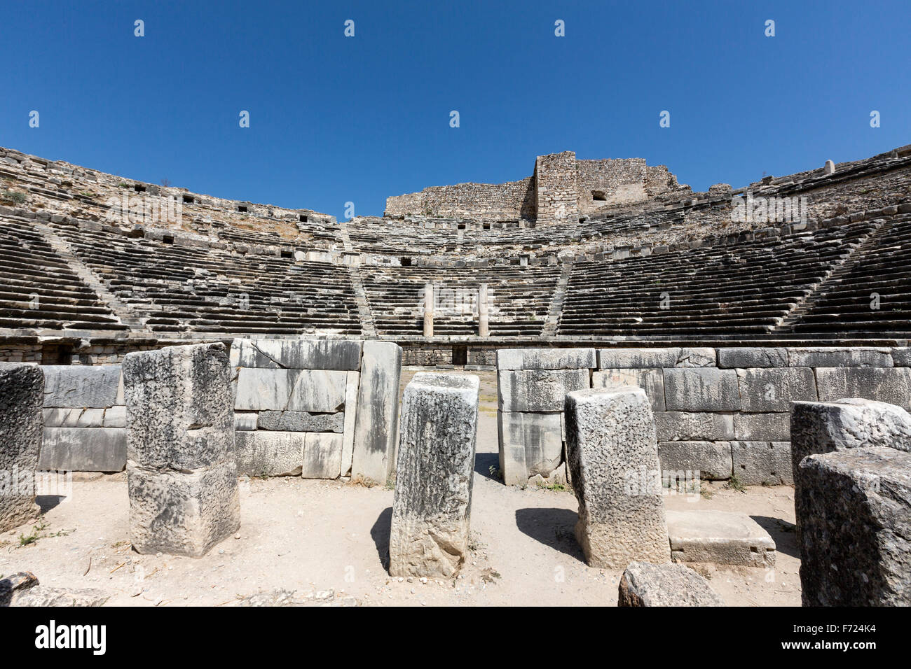Il teatro di Mileto, Mileto antica città greca sulla costa occidentale dell'Anatolia, Foto Stock