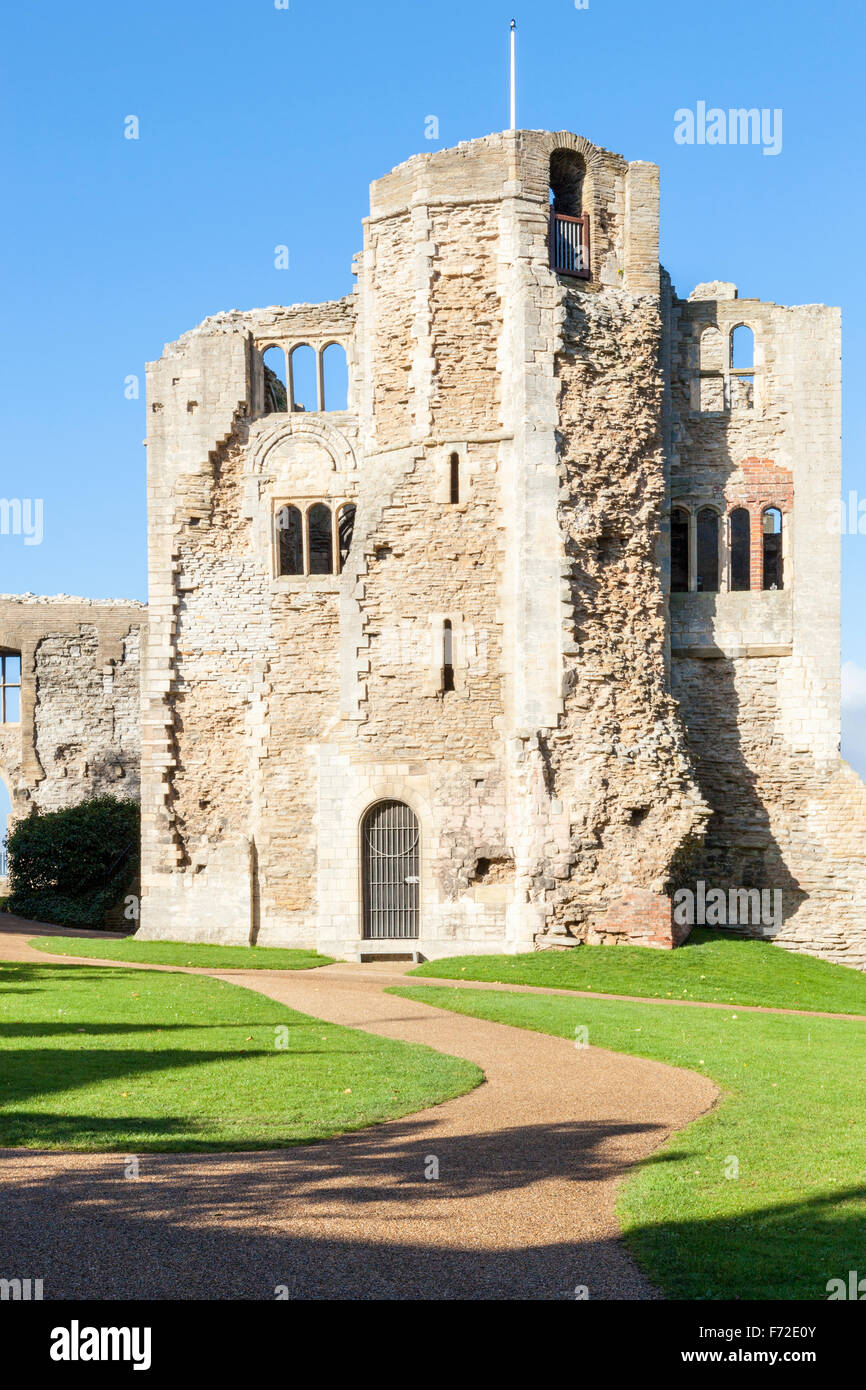 Parte dei resti del castello di Newark, Newark on Trent, Nottinghamshire, England, Regno Unito Foto Stock