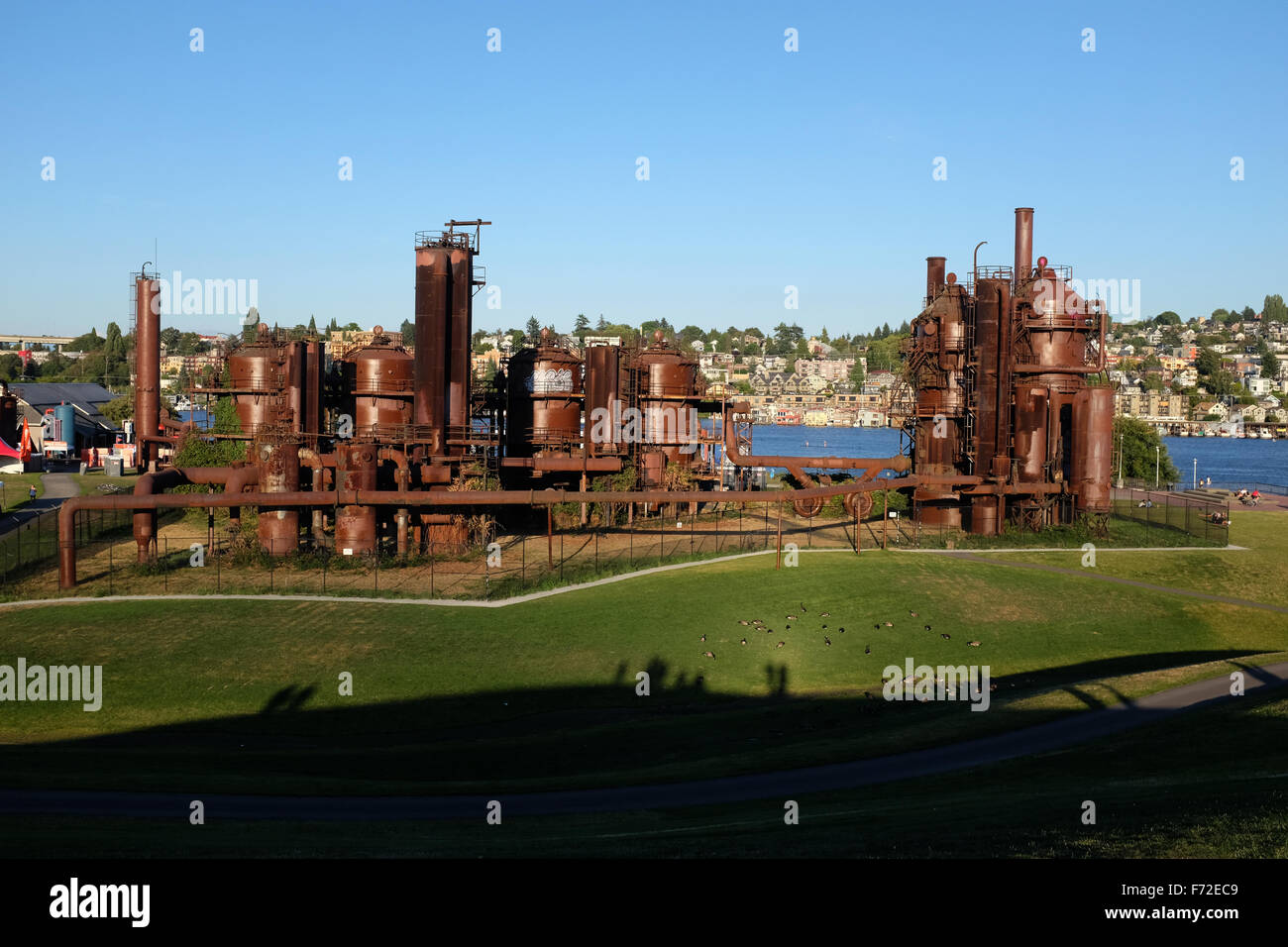 Il vecchio impianto di gassificazione, lavori Gas Park a Seattle, nello stato di Washington, USA Foto Stock