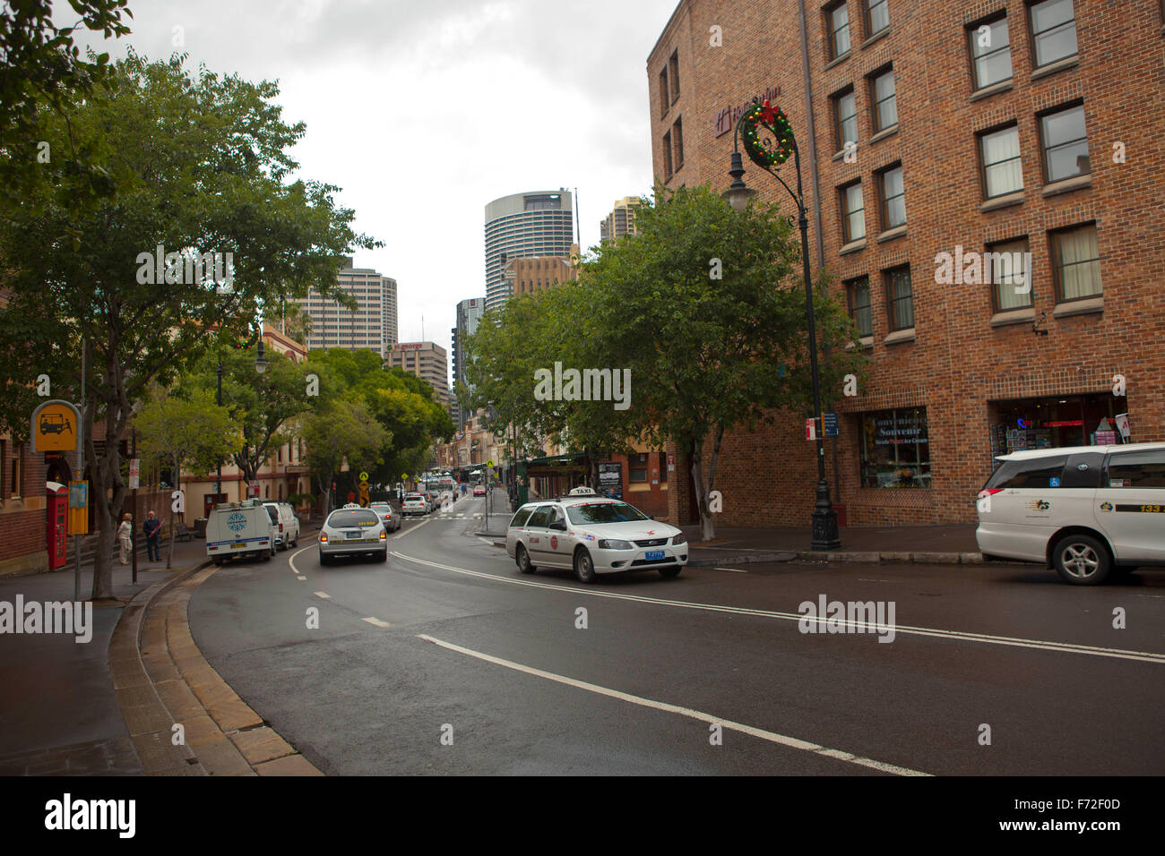 Vecchi edifici, Grosvenor Street, The Rocks, Sydney, NSW, Nuovo Galles del Sud, Australia Foto Stock