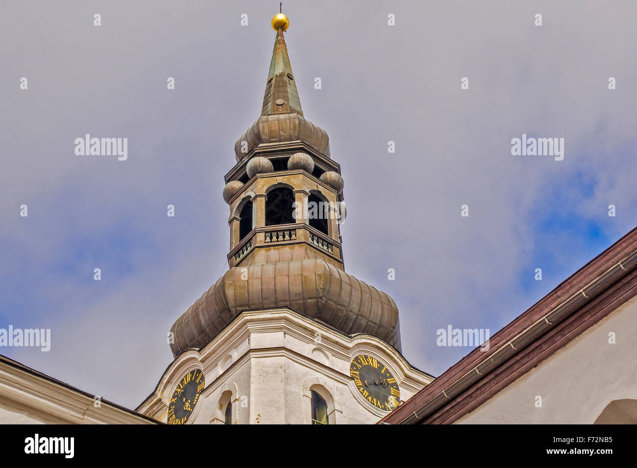 La guglia della Cattedrale di Santa Maria Vergine Tallinn Estonia Foto Stock