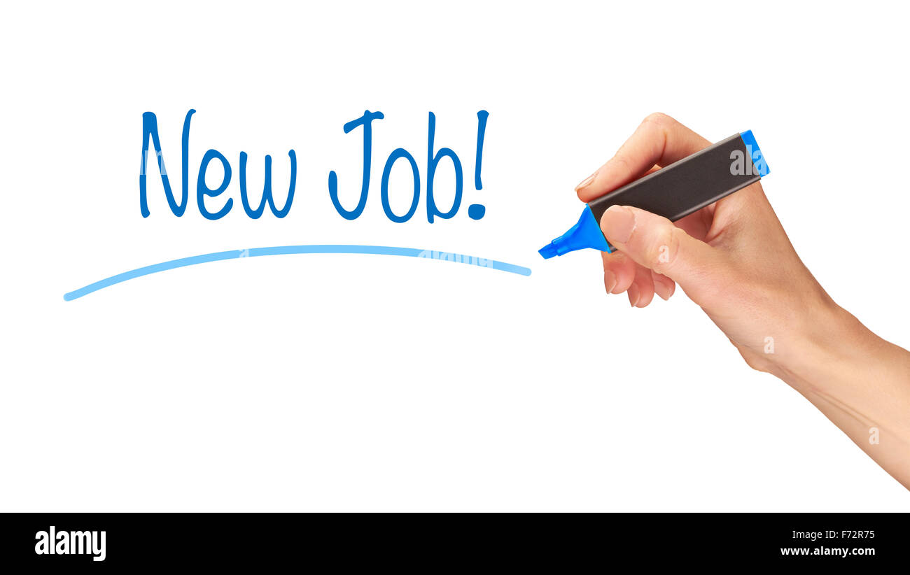 Nuovo Job, l'induzione della formazione in primo piano concept. Foto Stock