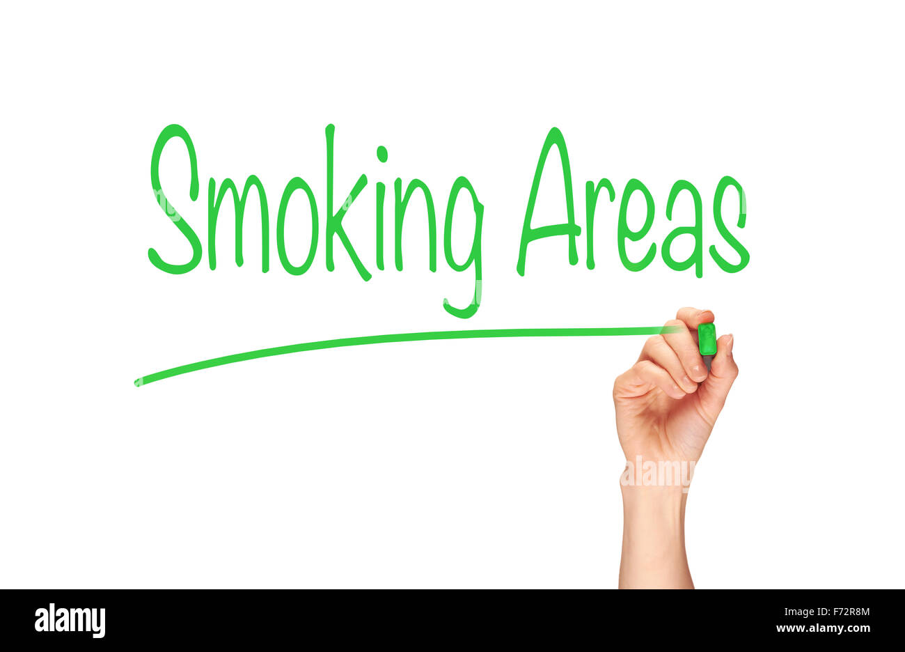Aree per fumatori, induzione della formazione in primo piano concept. Foto Stock