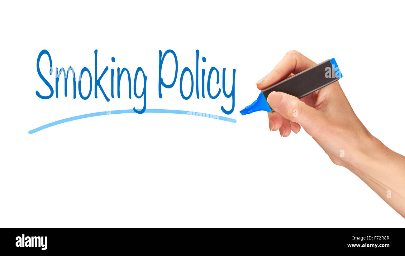 Il divieto di fumo, l'induzione della formazione in primo piano concept. Foto Stock