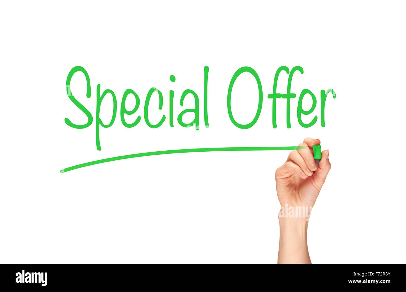 Offerte Speciali, l'induzione della formazione in primo piano concept. Foto Stock