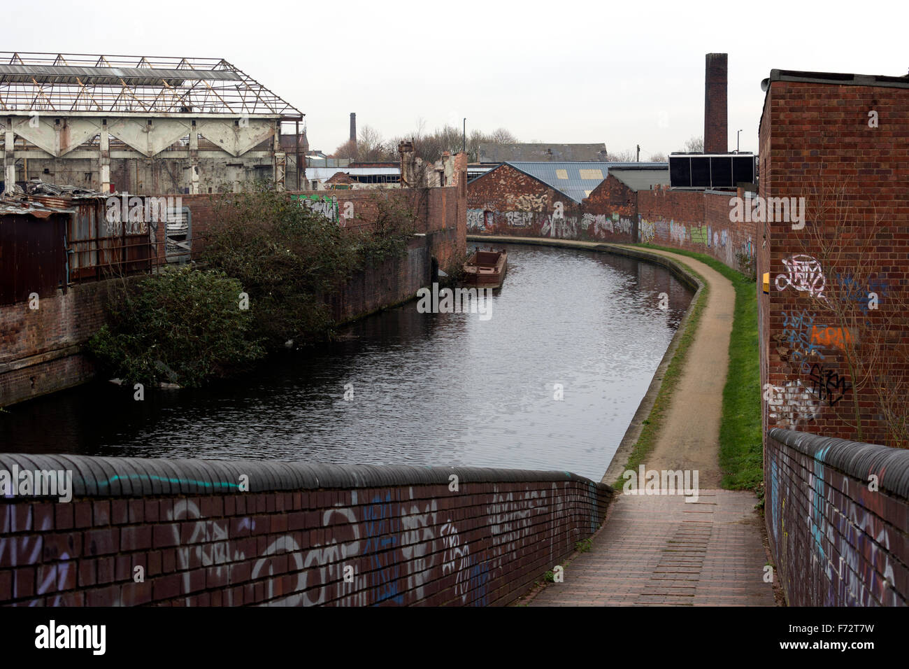 Loop di Soho canal, BCN vecchia linea principale, Birmingham, Regno Unito Foto Stock