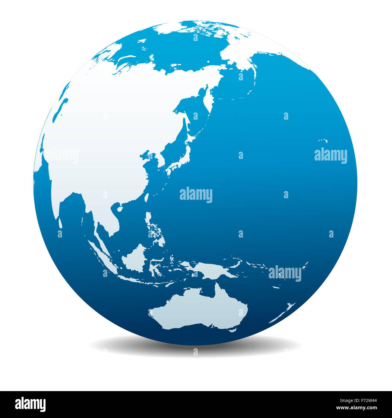 Cina, Giappone, Malaysia, Thailandia, Indonesia, Australia, Mondo Globale Foto Stock