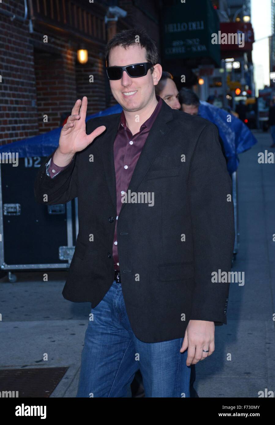 Kyle Busch fuori e circa per celebrità CANDIDS - MON, , New York, NY Novembre 23, 2015. Foto di: Derek Storm/Everett Collection Foto Stock