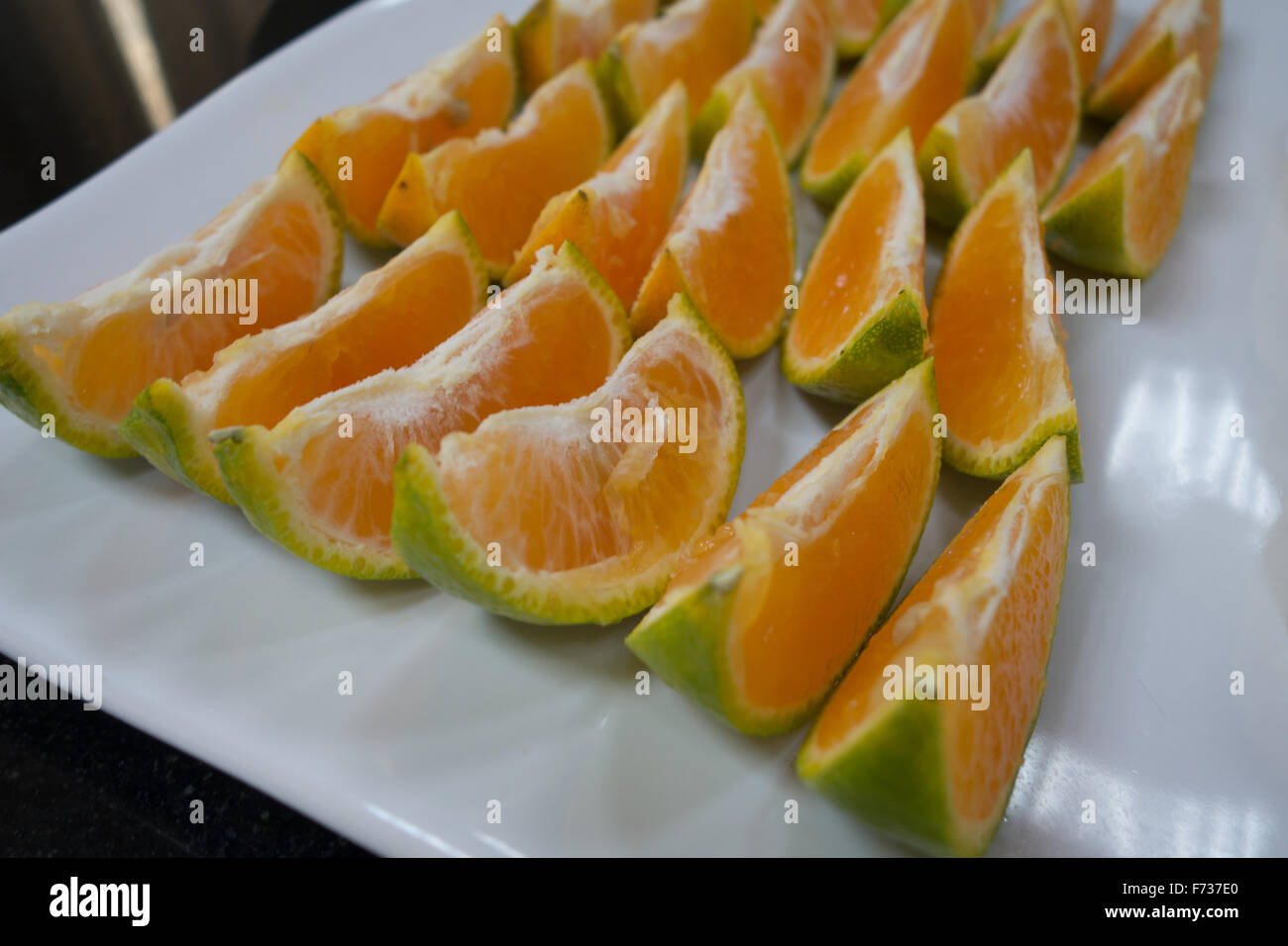 Pelle verde arancione Foto Stock