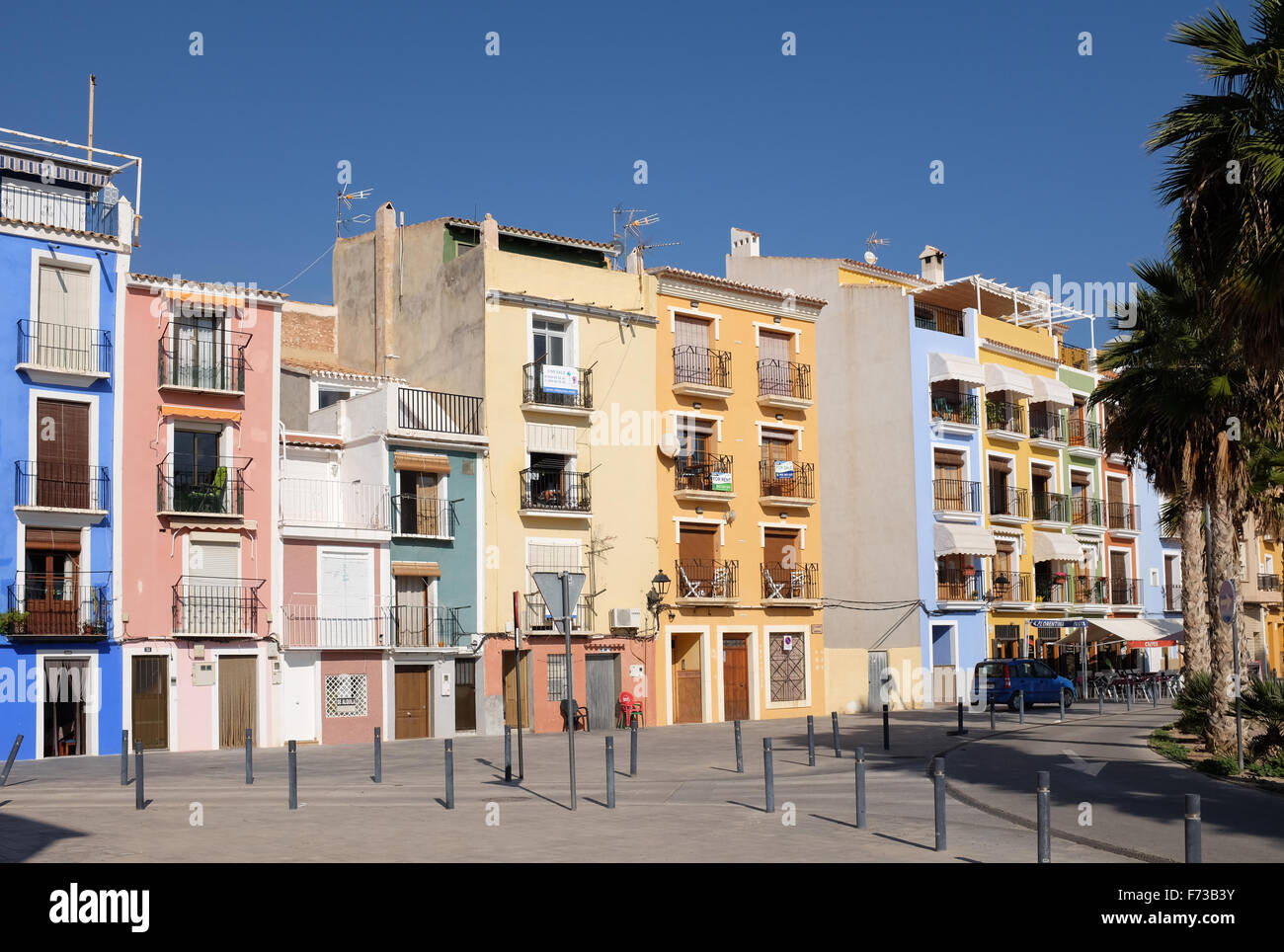 La Vila Joiosa, Villajoyosa, Comunità Valenciana, Spagna Foto Stock