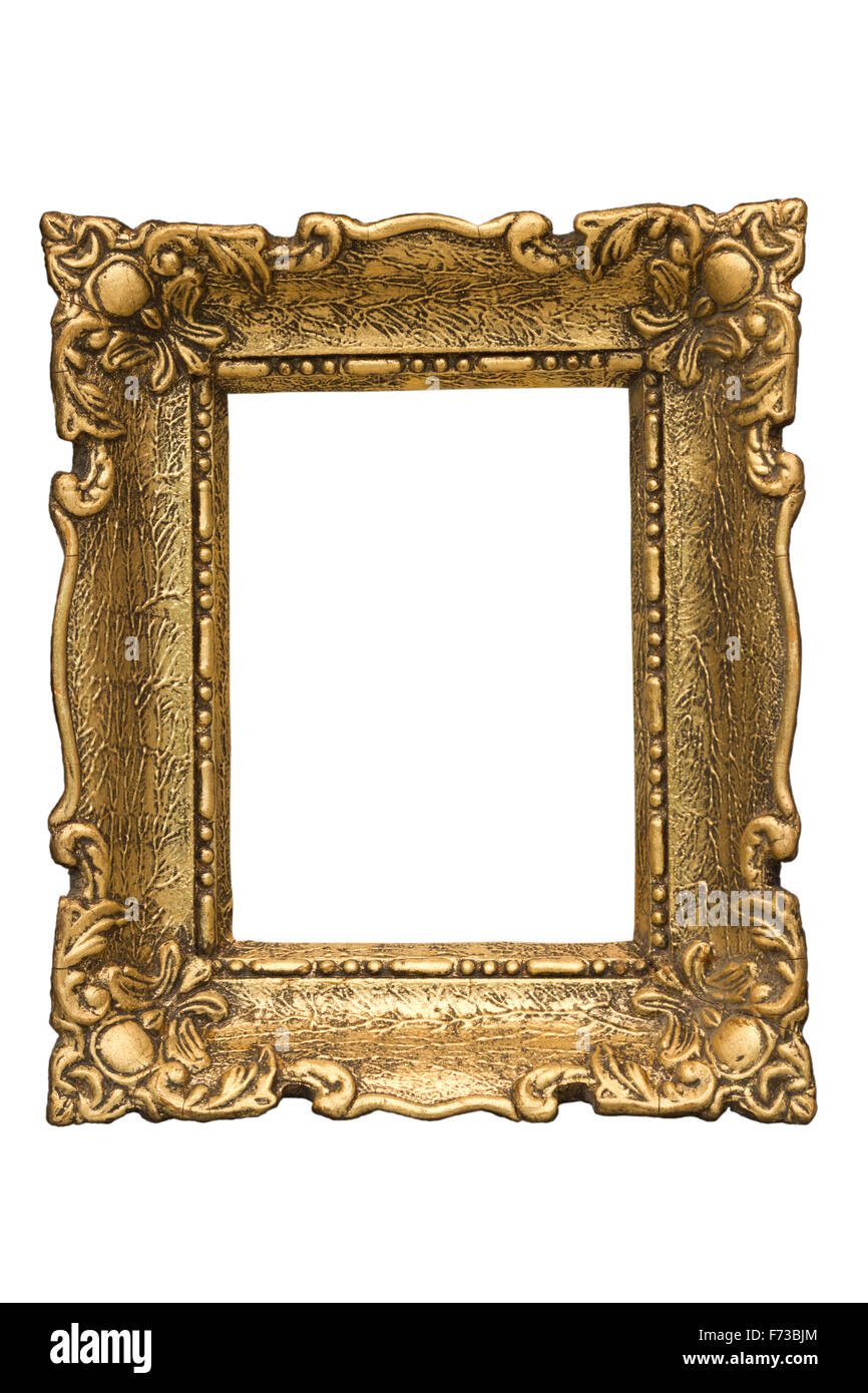 Oro cornice immagine Foto Stock