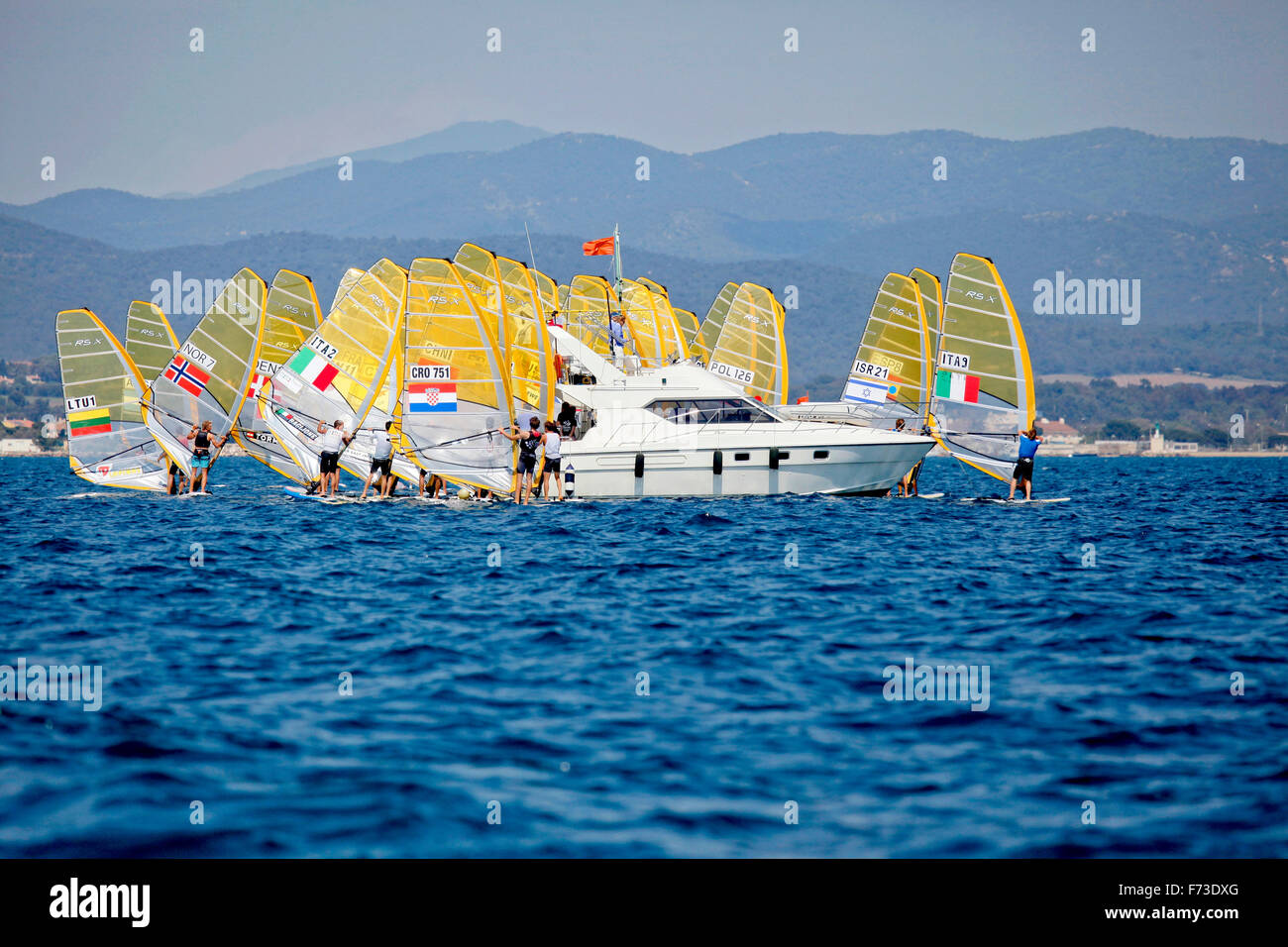 ISAF Sailing World Cup Hyères - Fédération Française de Voile. RSXM Foto Stock