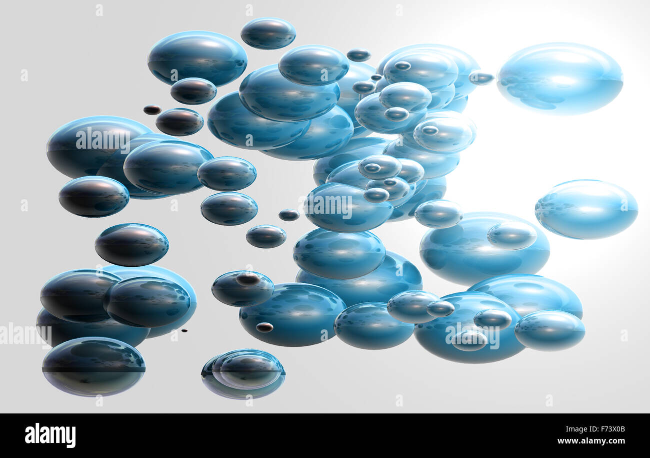 3D render di bolle astratto Foto Stock 3D render di bolle astratto Foto Stock