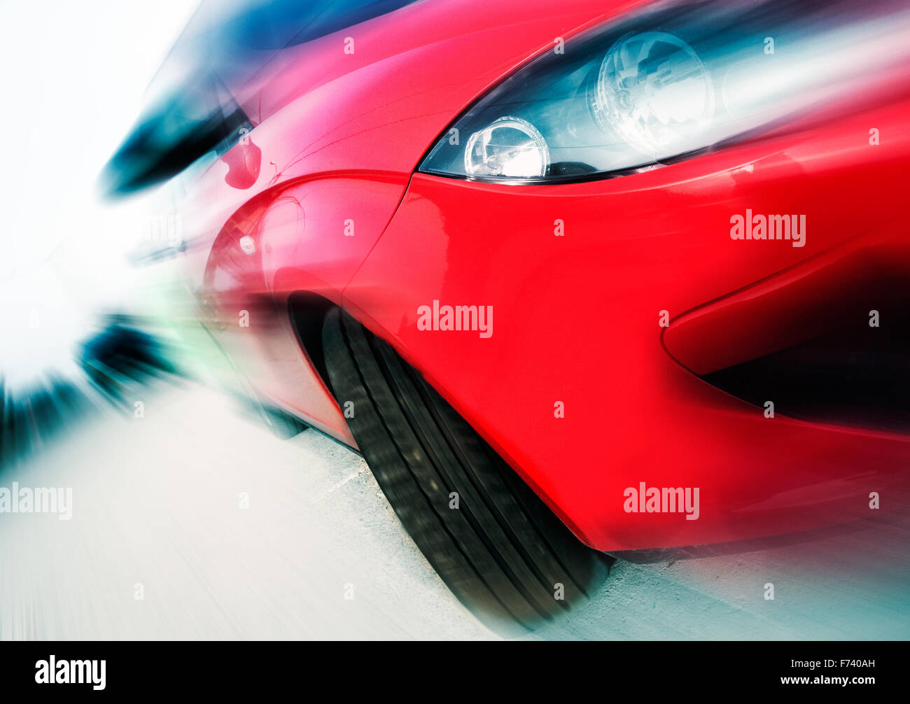Immagine astratta di un concetto di velocità della vettura Foto Stock