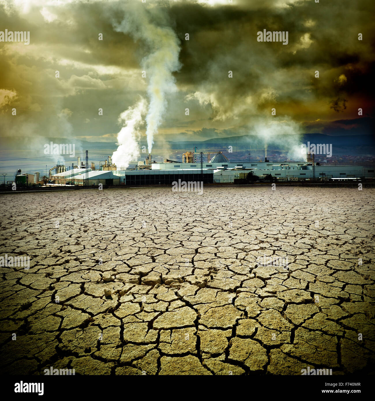 Concetto di ambiente con impianti di fabbricazione Foto Stock