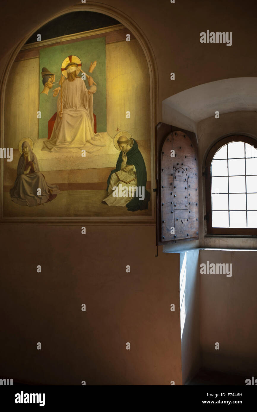 Il beffardo di Cristo. Il Museo di San Marco, Firenze Beato Angelico la derisione di Cristo Foto Stock