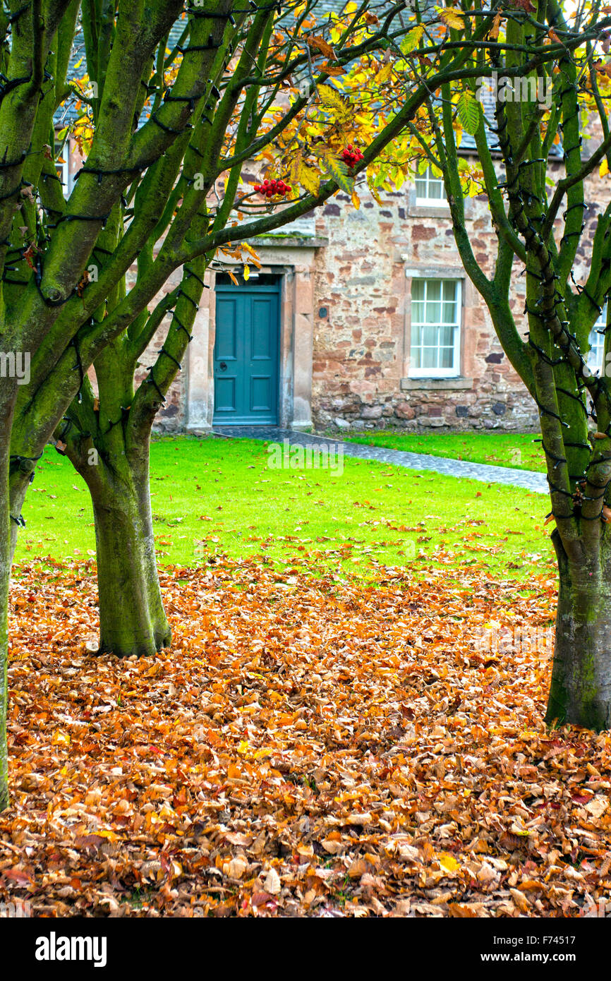 Tyninghame vecchia porta blu Foto Stock