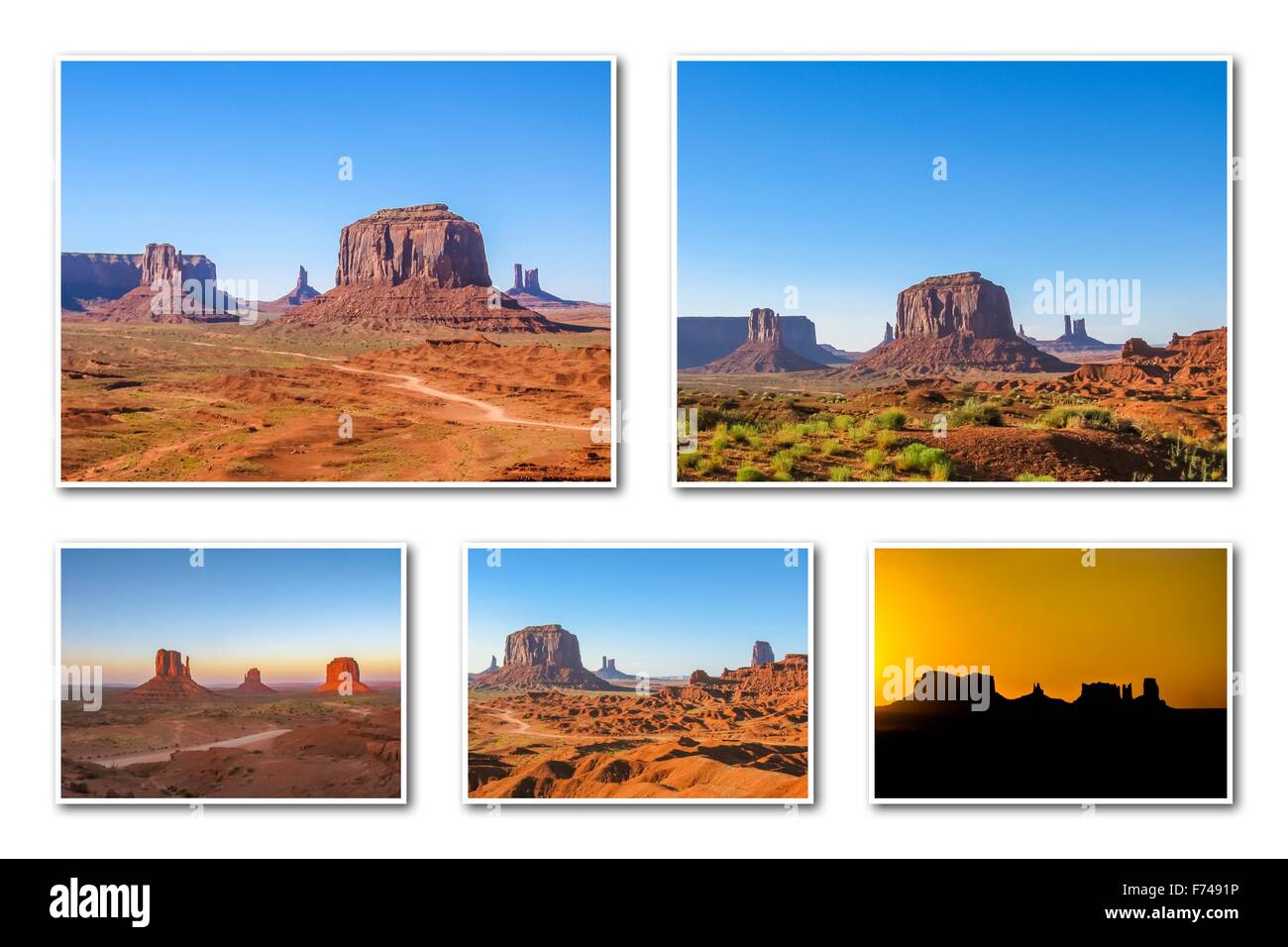 Il Monument Valley collage Foto Stock