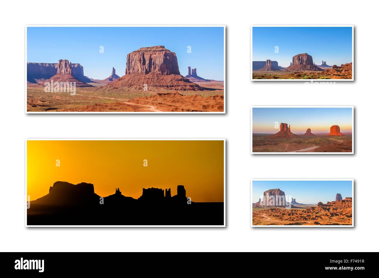 Monument Valley Arizona collage Foto Stock