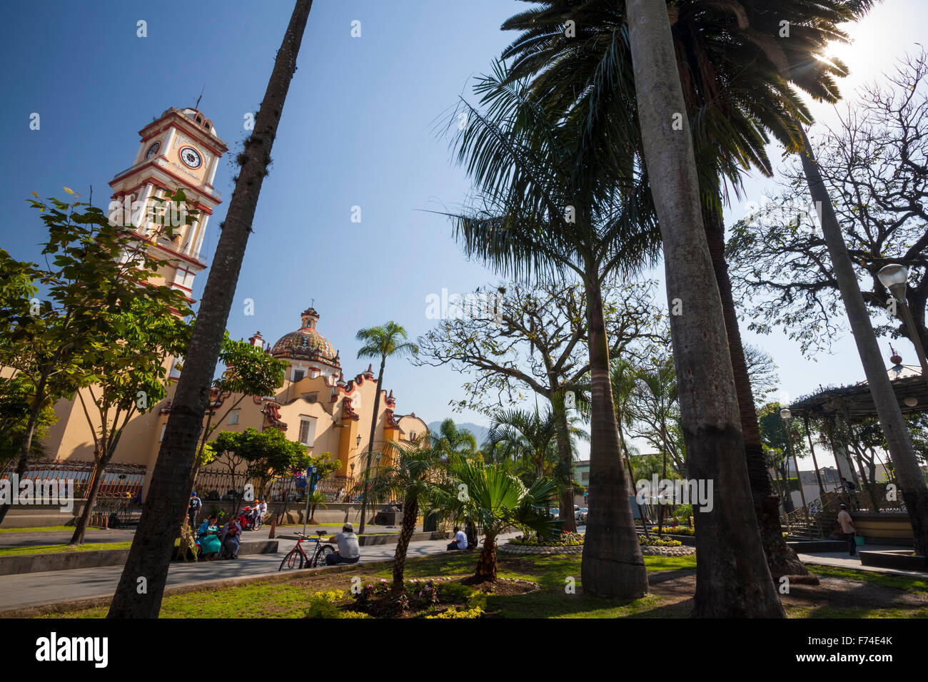 Plaza e Cattedrale di Orizaba, Veracruz, Messico. Foto Stock
