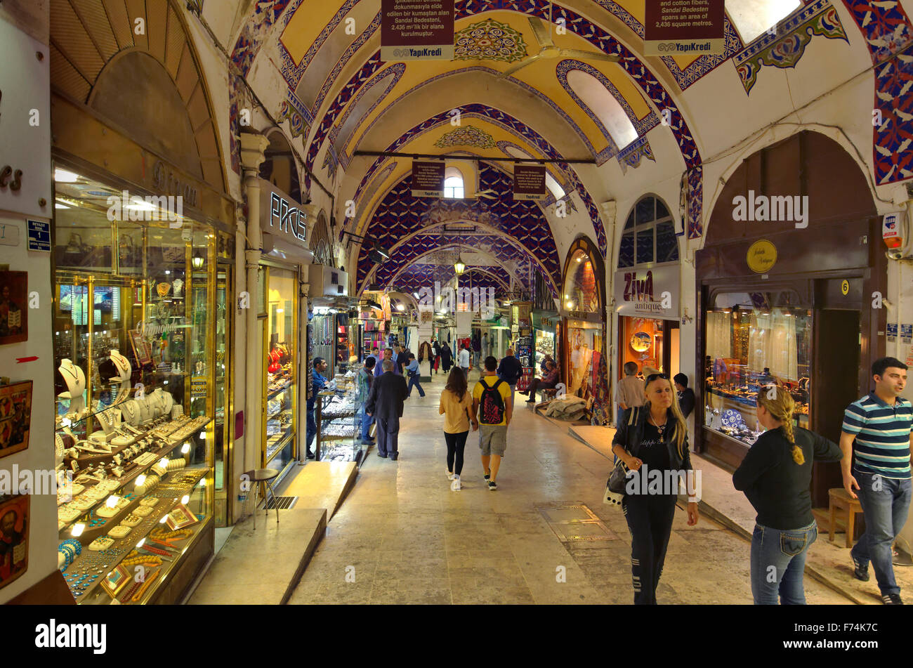 Istanbul Grand Bazaar e Turchia. Foto Stock