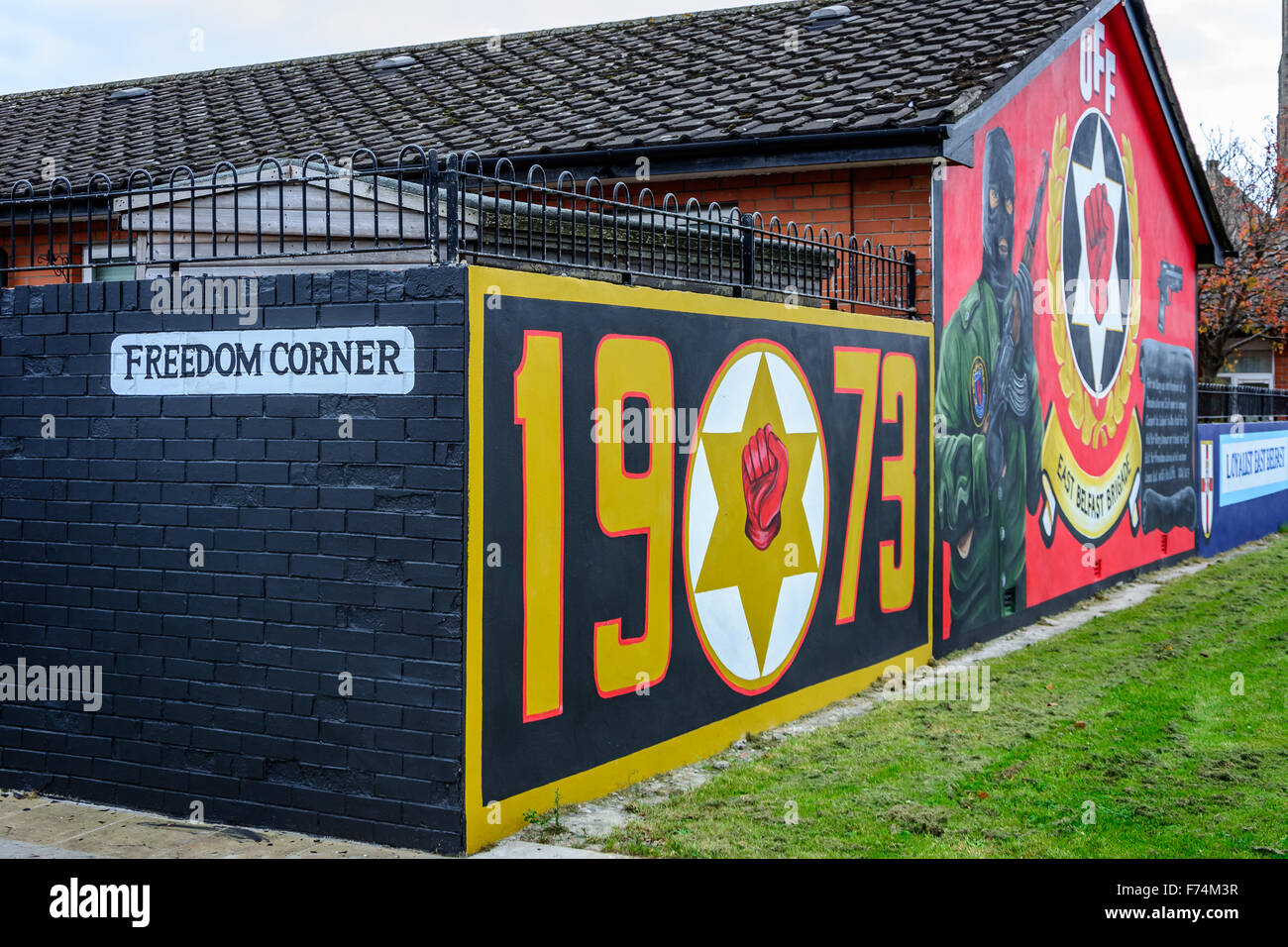 Angolo di libertà in Oriente lealisti Belfast Foto Stock