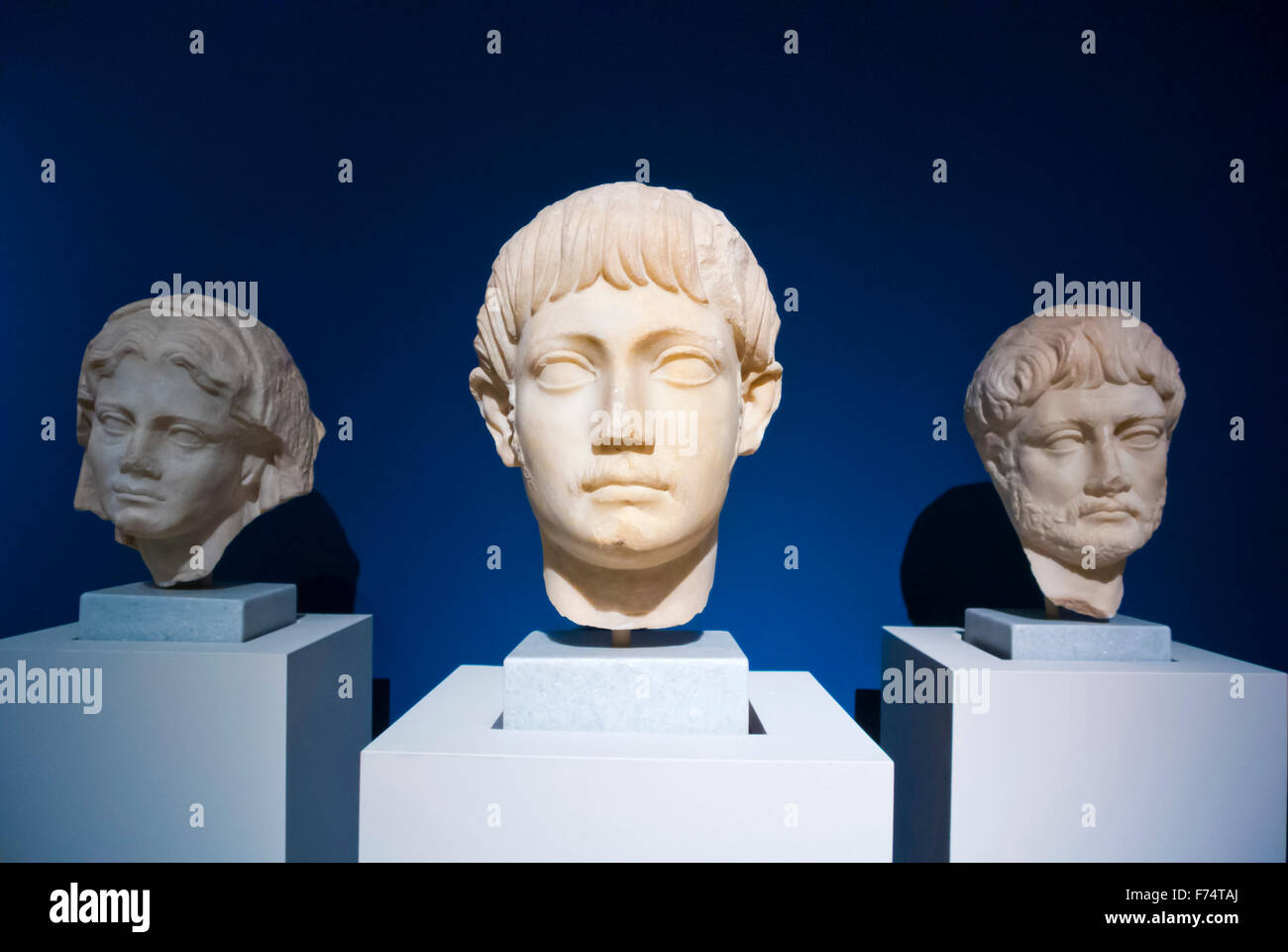 Tre teste ritratto, da AD 120, Museo Archeologico Nazionale, Exarcheia, Atene, Grecia Foto Stock