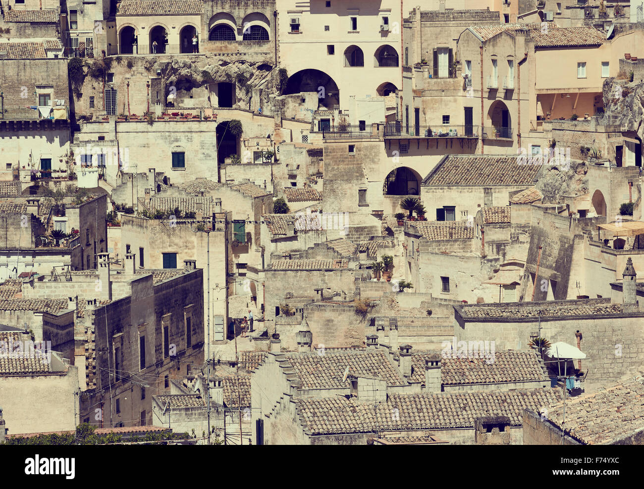 Sassi lo storico centro antico di Matera Basilicata Italia Europa Foto Stock